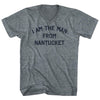 I Am The Man From Nantucket Tri-Blend V-neck Womens Junior Cut T-shirt