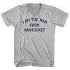 I Am The Man From Nantucket Adult Cotton V-neck T-shirt