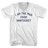 I Am The Man From Nantucket Adult Cotton V-neck T-shirt by Tribe Lacrosse