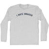 I Hate Snakes Adult Cotton Long Sleeve T-shirt by Tribe Lacrosse