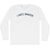 I Hate Snakes Adult Cotton Long Sleeve T-shirt by Tribe Lacrosse