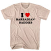 I Heart Barbadian Baddies Adult  Tri-Blend T-shirt by Tribe Lacrosse