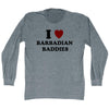 I Heart Barbadian Baddies Adult  Tri-Blend Long Sleeve T-shirt by Tribe Lacrosse