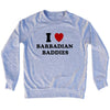 I Heart Barbadian Baddies Adult  Tri-Blend Sweatshirt by Tribe Lacrosse
