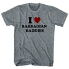I Heart Barbadian Baddies Adult  Tri-Blend T-shirt by Tribe Lacrosse