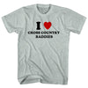 I Heart Cross Country Baddies Adult  Tri-Blend T-shirt by Tribe Lacrosse