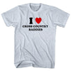 I Heart Cross Country Baddies Adult  Tri-Blend T-shirt by Tribe Lacrosse