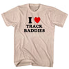 I Heart Track Baddies Adult  Tri-Blend T-shirt by Tribe Lacrosse