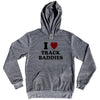 I Heart Track Baddies Cotton-Poly Blend Hoodie by Tribe Lacrosse