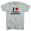 I Heart Track Baddies Adult  Tri-Blend T-shirt by Tribe Lacrosse