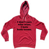 I Don't Care Who Wins, I Hate Both Teams. Custom Cooper Font Tri-Blend Hoodie by Tribe Lacrosse