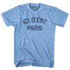 Ici cest Paris Adult Tri-Blend T-shirt by Tribe Lacrosse