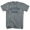 Ici cest Paris Adult Tri-Blend T-shirt by Tribe Lacrosse
