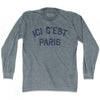 Ici cest Paris Adult Tri-Blend Long Sleeve T-shirt by Tribe Lacrosse