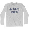 Ici cest Paris Adult Cotton Long Sleeve T-shirt by Tribe Lacrosse