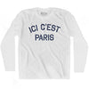 Ici cest Paris Adult Cotton Long Sleeve T-shirt by Tribe Lacrosse