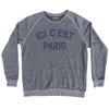 Ici cest Paris Adult Tri-Blend Sweatshirt by Tribe Lacrosse