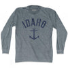 Idaho State Anchor Home Tri-Blend Adult Long Sleeve T-shirt by Ultras
