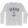 Idaho State Anchor Home Cotton Adult Long Sleeve T-shirt by Ultras