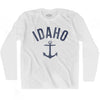 Idaho State Anchor Home Cotton Adult Long Sleeve T-shirt by Ultras