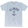 Illinois State Anchor Home Tri-Blend Adult T-shirt by Ultras