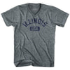 Illinois USA Adult Tri-Blend V-neck Womens T-shirt by Ultras