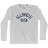 Illinois USA Adult Cotton Long Sleeve T-shirt by Ultras