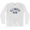Illinois USA Adult Cotton Long Sleeve T-shirt by Ultras