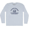 I'M Into Fitness Fit'Ness Burger In My Mouth Adult Tri-Blend Long Sleeve T-shirt by Tribe Lacrosse