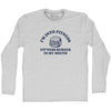 I'M Into Fitness Fit'Ness Burger In My Mouth Adult Cotton Long Sleeve T-shirt by Tribe Lacrosse