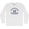 I'M Into Fitness Fit'Ness Burger In My Mouth Adult Cotton Long Sleeve T-shirt by Tribe Lacrosse