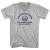 I'M Into Fitness Fit'Ness Burger In My Mouth Adult Cotton V-neck T-shirt by Tribe Lacrosse