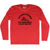 I'M Into Fitness Fit'Ness Pizza In My Mouth Adult Tri-Blend Long Sleeve T-shirt by Tribe Lacrosse