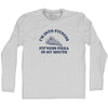 I'M Into Fitness Fit'Ness Pizza In My Mouth Adult Cotton Long Sleeve T-shirt by Tribe Lacrosse