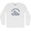 I'M Into Fitness Fit'Ness Pizza In My Mouth Adult Cotton Long Sleeve T-shirt by Tribe Lacrosse