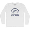 I'M Into Fitness Fit'Ness Taco In My Mouth Adult Cotton Long Sleeve T-shirt by Tribe Lacrosse