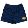 India Country Heritage Flag Rugby Shorts Made In USA by Rugby Shorts