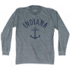 Indiana State Anchor Home Tri-Blend Adult Long Sleeve T-shirt by Ultras