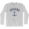 Indiana State Anchor Home Cotton Adult Long Sleeve T-shirt by Ultras