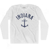 Indiana State Anchor Home Cotton Adult Long Sleeve T-shirt by Ultras