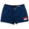Indonesia Country Heritage Flag Shorty Short Gym Shorts 2.5" Inseam Made In USA by Shorty Shorts