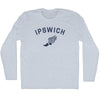 Ipswich Running Track Winged Foot Adult Tri-Blend Long Sleeve T-shirt by Tribe Lacrosse