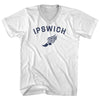 Ipswich Running Track Winged Foot Adult Cotton V-neck T-shirt by Tribe Lacrosse
