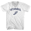 Istanbul Running Track Winged Foot Adult Tri-Blend V-neck T-shirt by Tribe Lacrosse