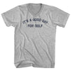 It's A Good Day For Golf Adult Cotton V-neck T-shirt