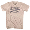 Jacksonville Surf Break Crossed Surf Board Surfing Destination Adult Tri-Blend T-Shirt by Tribe Lacrosse