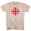 Jerusalem Cross (Red Art) Adult Tri-Blend T-shirt