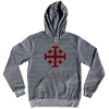 Jerusalem Cross (Red Art) Cotton-Poly Blend Hoodie