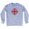 Jerusalem Cross (Red Art) Adult Tri-Blend Sweatshirt