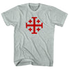 Jerusalem Cross (Red Art) Adult Tri-Blend T-shirt